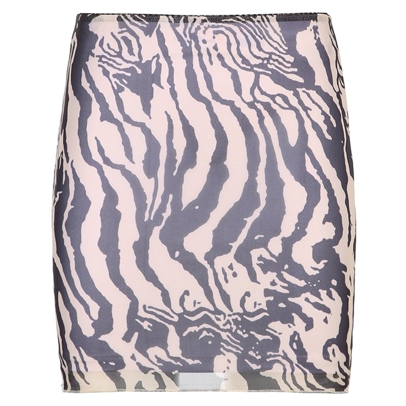 Floral Printed Two-layers New  Mini Skirts Harajuku Korean Retro Straight Skirt Women Aesthetic 90s Summer Outfits Cuteandpscho