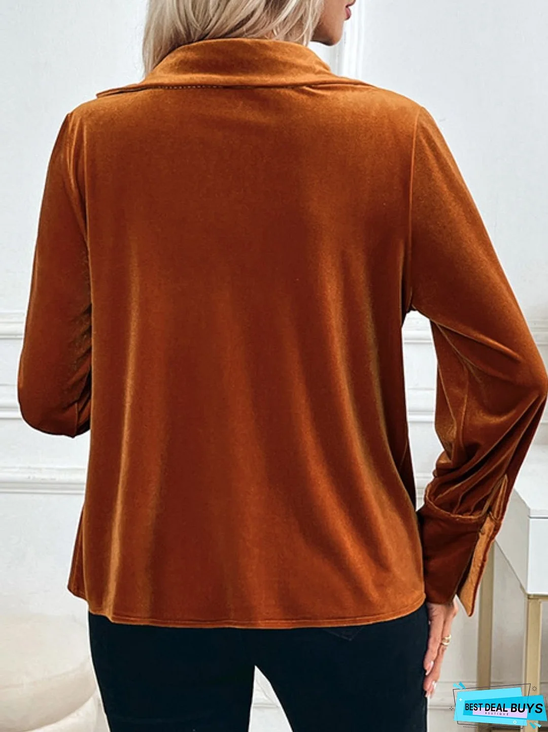 Perfee Ruched Long Sleeve Blouse