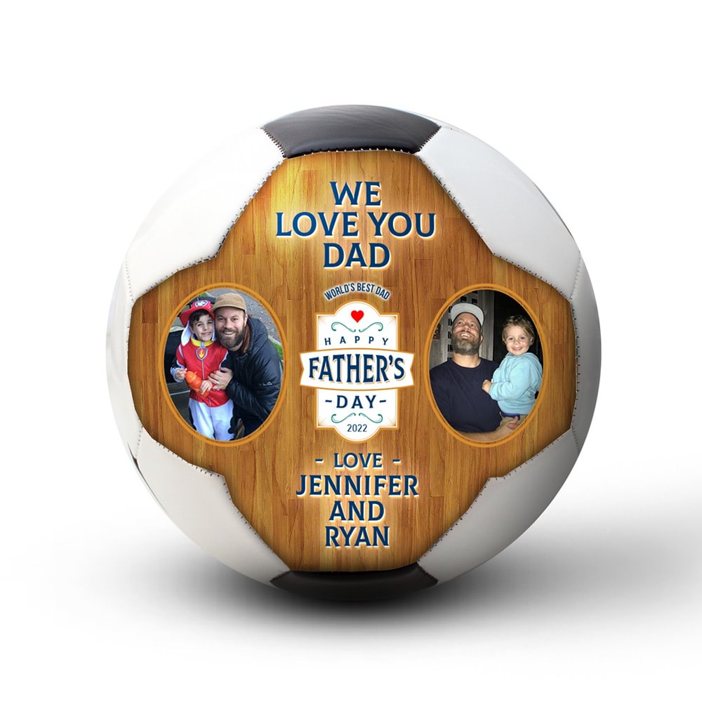 Personalized Father’s Day Gifts Customizable Photo Soccer Best Father's Day Gift for Coach, Son, Boyfriend, or Any Soccer Fan