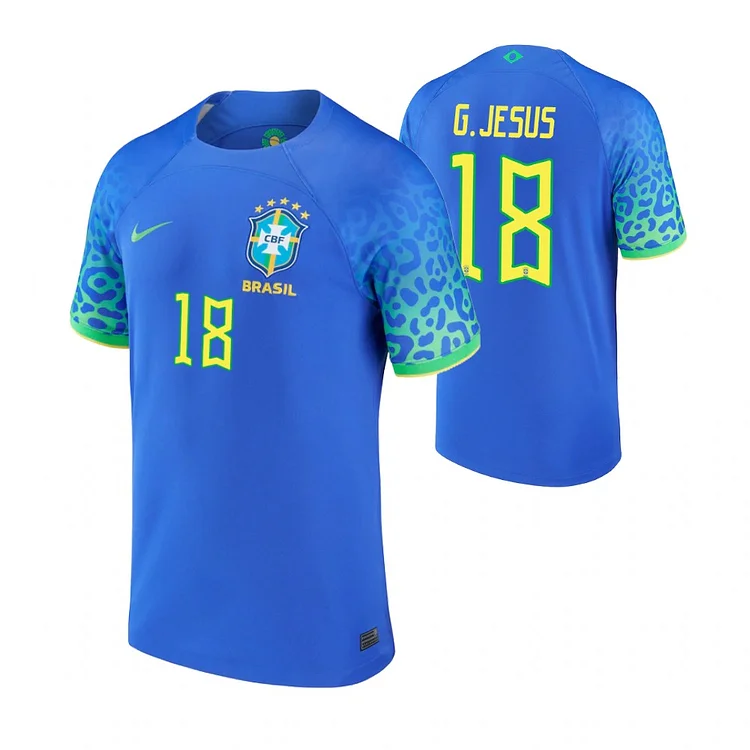 Maillot Brésil Gabriel Jesus 18 Extérieur 2022/2023 Junior Enfant