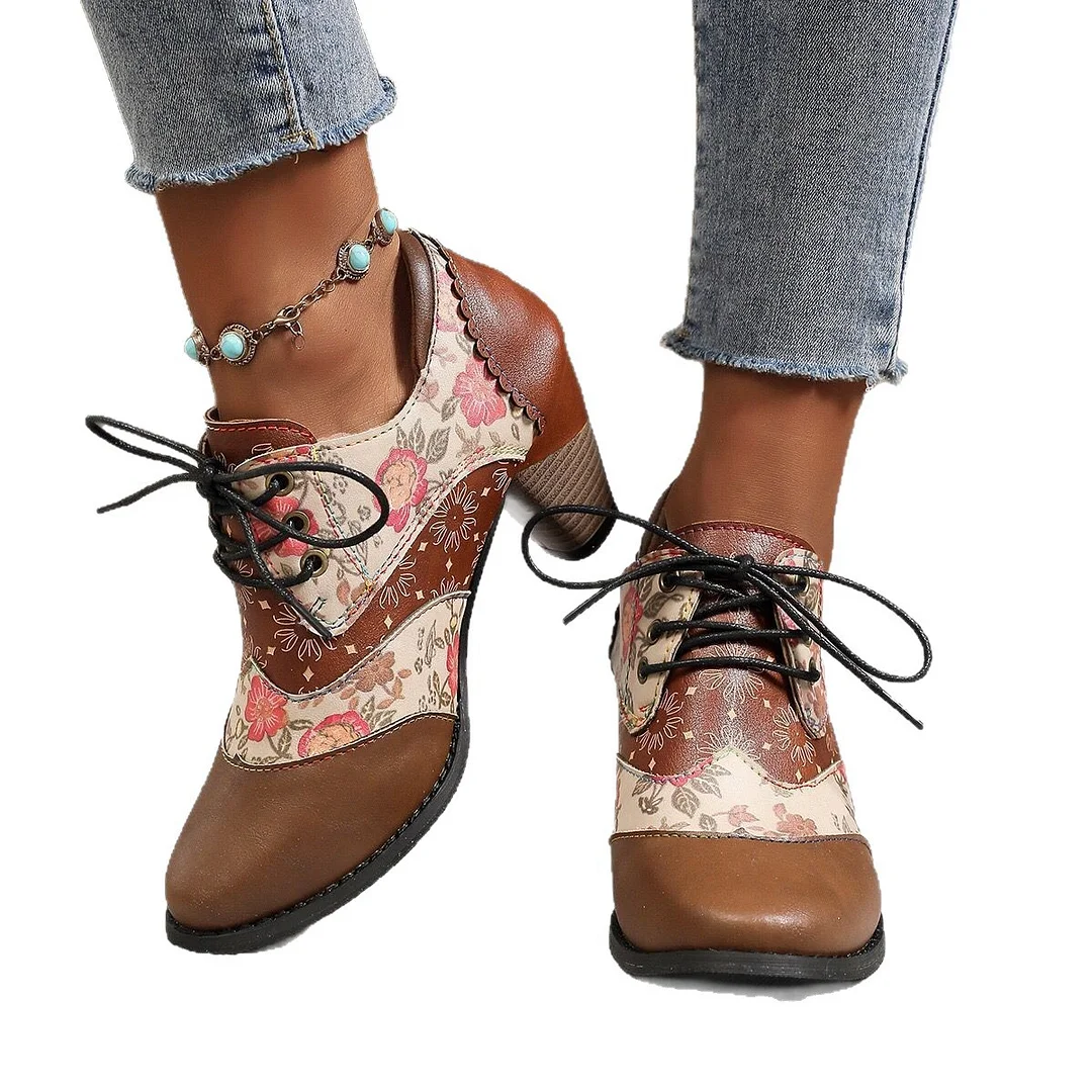 Yyvonne Autumn And Winter New Women's Boots Rough High And Martin Boots British Style National Style Women Boots
