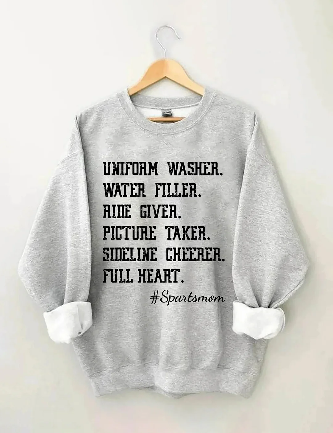 Uniform Washer Water Filler Ride Giver Picture Taker Sideline Cheerer Full Heart Sweatshirt