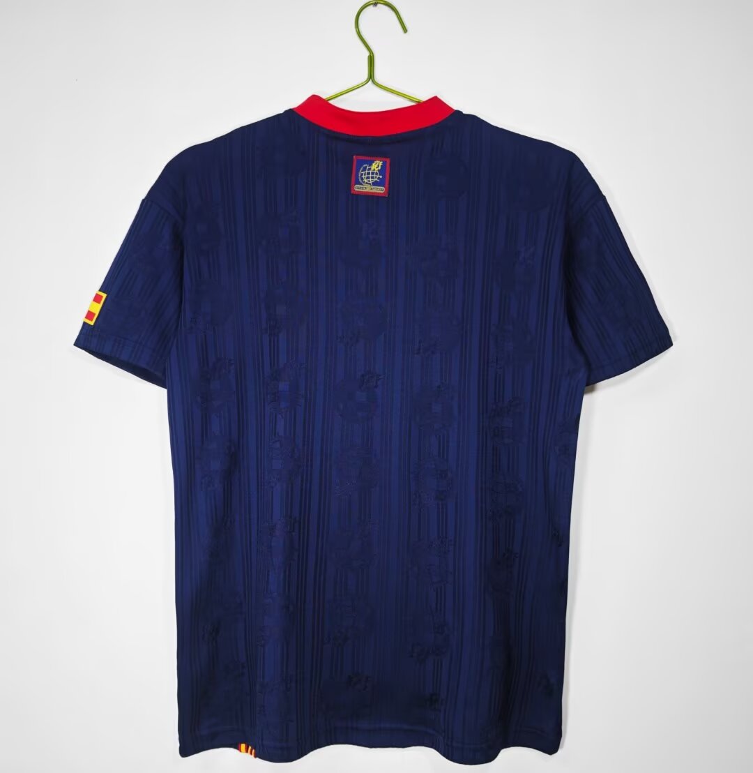Retro Spain 1996 Away Football T-Shirt Thai Quality
