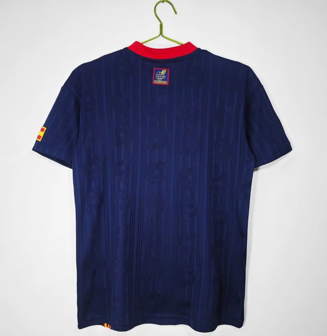 Retro Spain 1996 Away Football T-Shirt Thai Quality