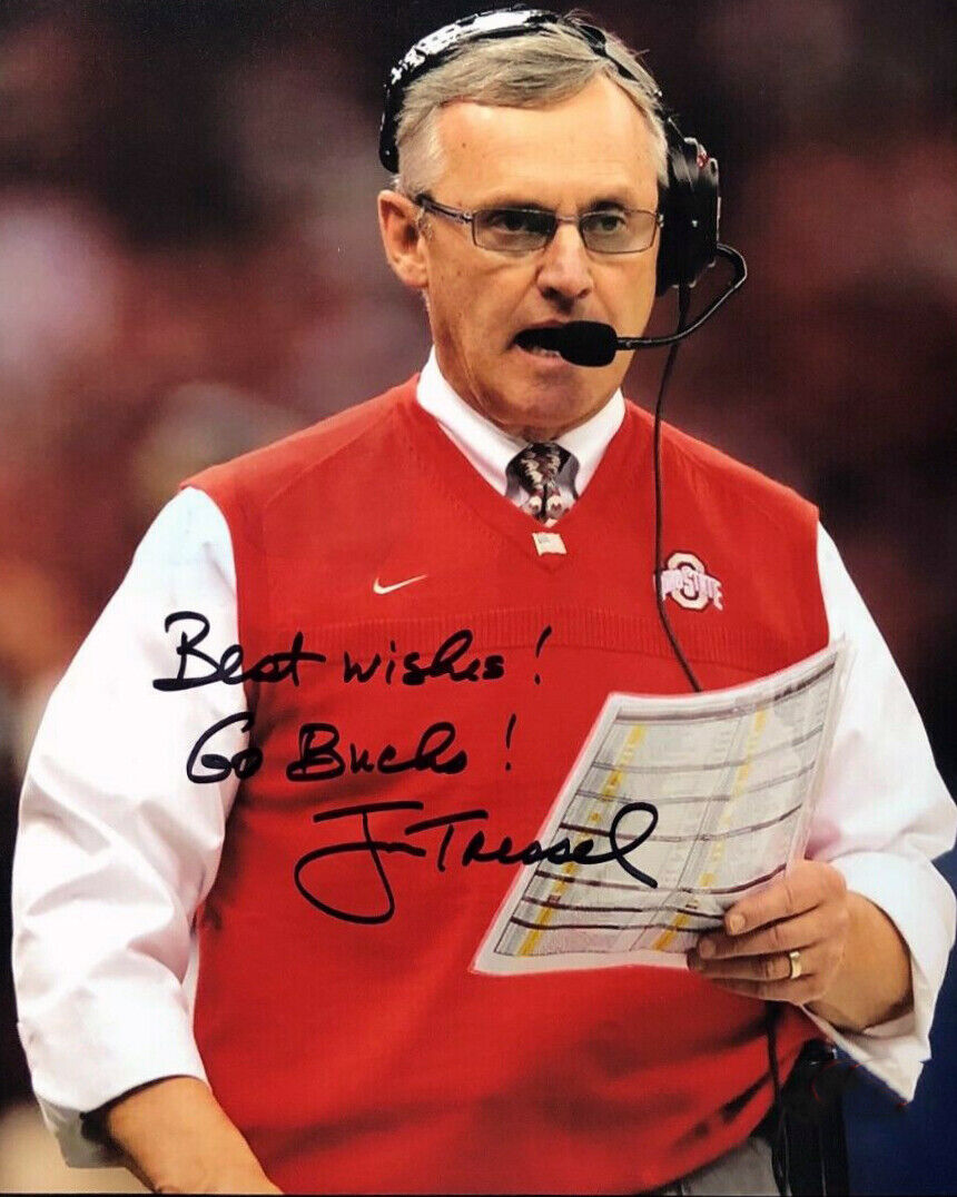 Jim Tressel Ohio State Buckeye Signed 8x10 Autographed Photo Poster painting Reprint