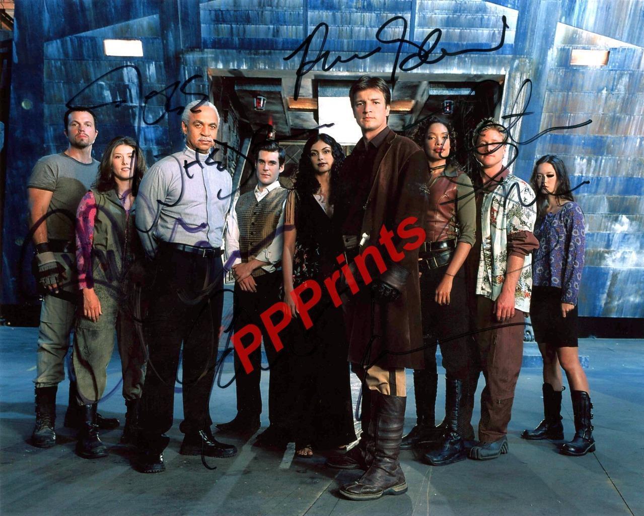 FIREFLY CAST X5 Fillion Torres Glau Whedon SIGNED 10X8 REPRO Photo Poster painting PRINT