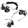 Jewelers Magnifying Glass with LED & Interchangeable Lens High-Definition Magnifying Glass 2X 4X 6X 10X 13X Lenses Head-Mounted Magnifier For Mechanical & Jewelry Appraisal