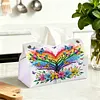 Rainbow Butterfly Tree Diamond Painting Tissue Box Cover DIY Desk Organizer
