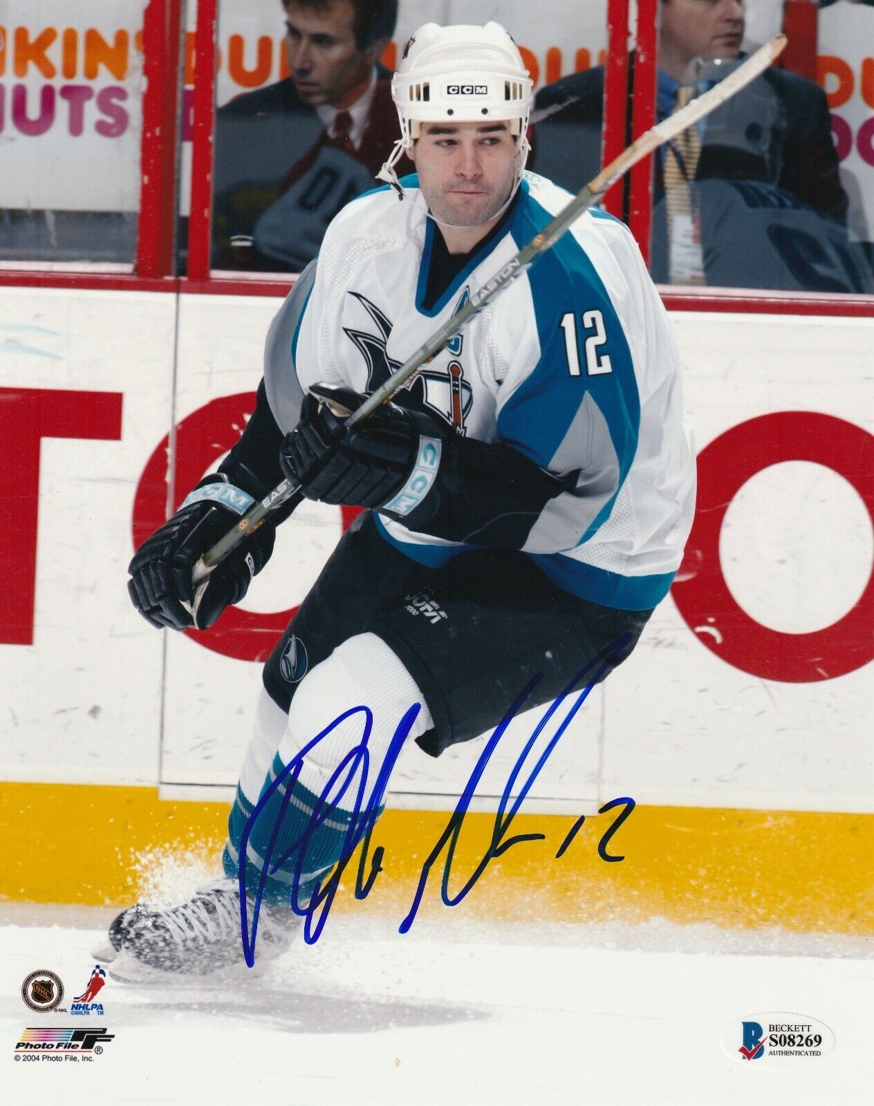 PATRICK MARLEAU Signed San Jose SHARKS 8x10 Photo Poster painting with Beckett COA