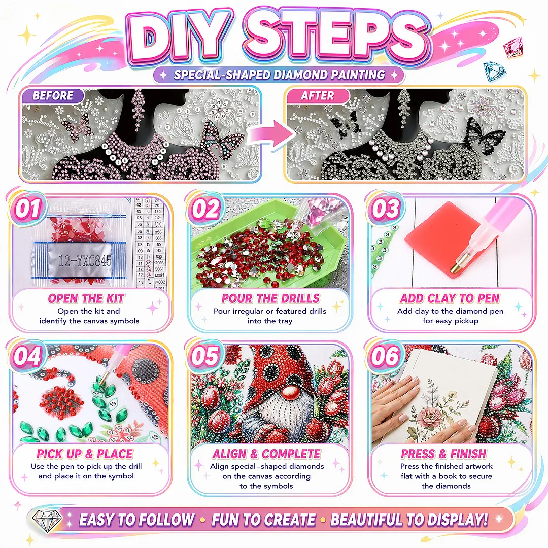 Floral Hat Silhouette Special Shaped 5D DIY Partial Drill Diamond Painting Kits for Adults Beginners Home Decor Diamonds Dots Gem Art Kits Diamond Art Kit 11.81 X11.81inch