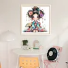 Cartoon Japanese Geisha-11CT Stamped Cross Stitch 40*40cm