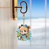 6PCS Diamond Painting Double Sided Nature and Animal Keychain Pendant