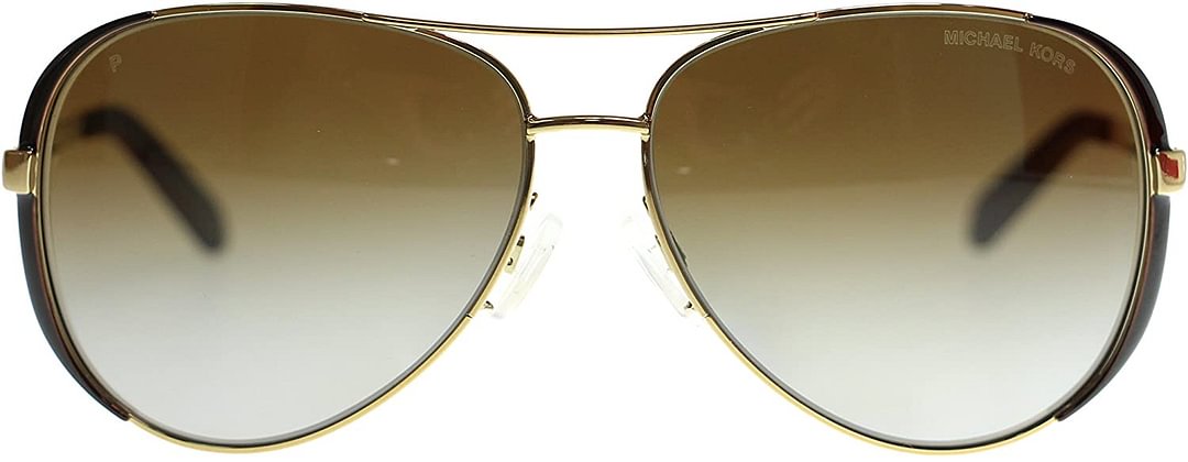 Chealsea Womens Sunglasses Gold Aviator Polarized 59mm