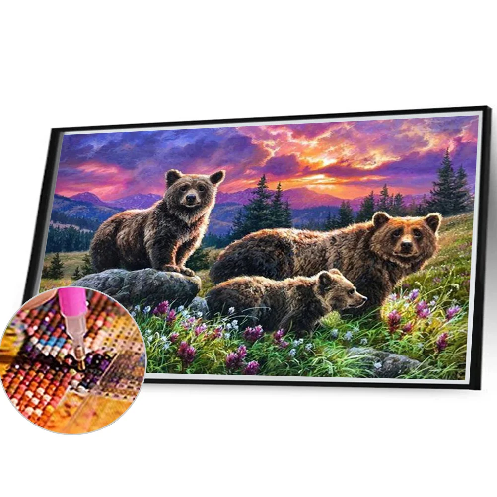 Diamond Painting - Full Round Drill - Brown Bear(Canvas|40*30cm)