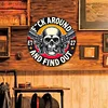 Tough Guy Skull - Round Metal Tin Signs(12*12Inch)