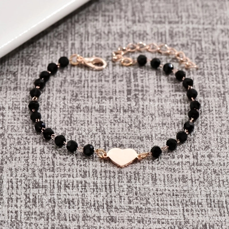 Minimalist Streetwear Cross Heart Shape Stainless Steel Plating Bracelets