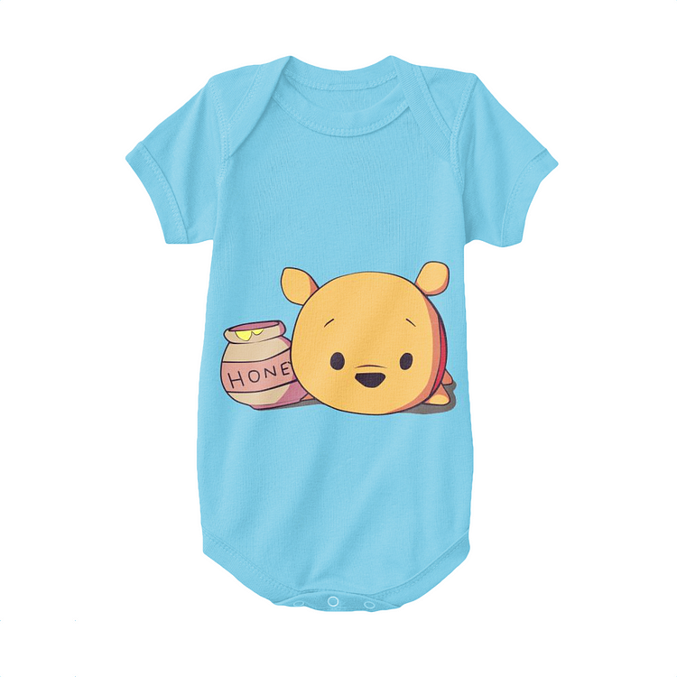 Pooh Head And Honey, Winnie the Pooh Baby Onesie