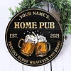 Home Pub Customized Tin Painting / Wooden Painting (Round 12*12 inches)