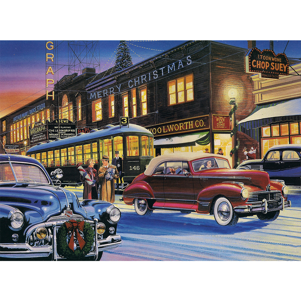 

Car Street - Round Drill Diamond Painting - 60*45CM (Big Size), 501 Original
