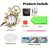(US Local)Acrylic Special Shape Flower Bird Diamond Painting Clock Ornaments Kit