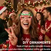 DIY Diamond Painting Christmas Glasses Frame No Lens 4pcs(Christmas happy)