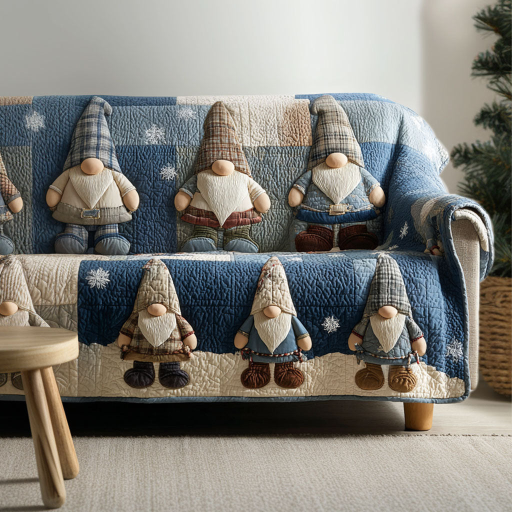Frosty Beard Friends Quilted Sofa Cover NCU0PT10470 everthome
