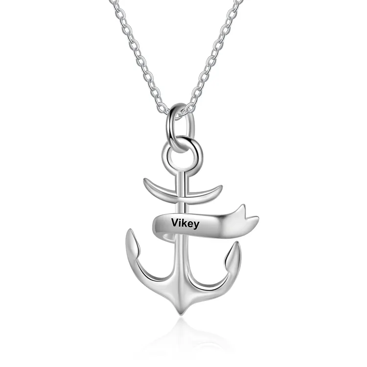 Collier Homme Style Pirate/Bateau - Pendentif Ancre Et Gouvernail - Bijou Rétro Punk Pour Cadeau