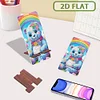 2-Pack Acrylic Bear Dog Diamond Art Phone Stand & Mirror Kit for Beginner Adult