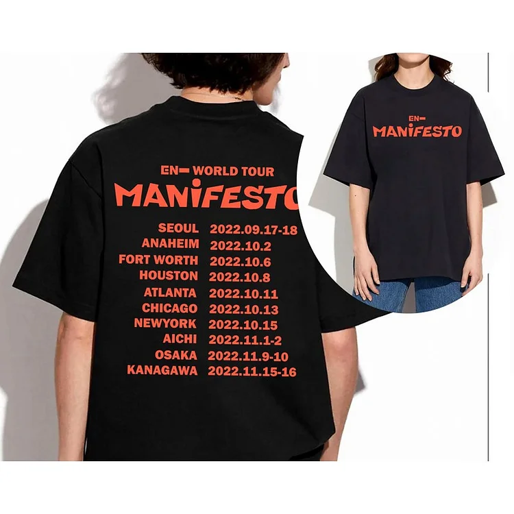 ENHYPEN Manifesto 2022 World Tour T-shirt