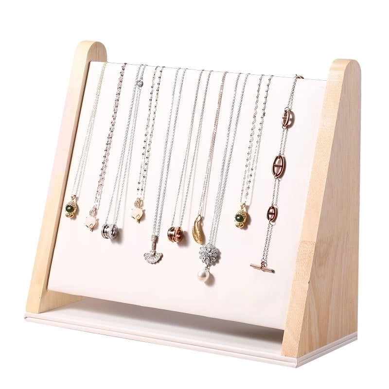Minimalist Classic Style Color Block Wood Jewelry Rack