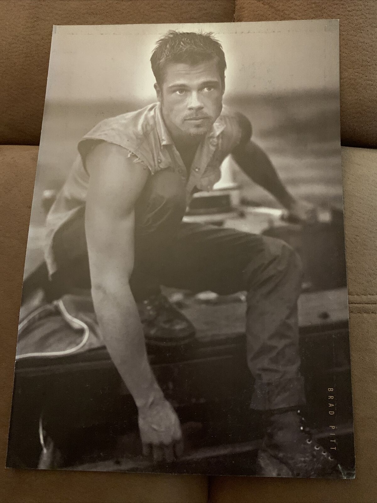 Brad Pitt Single Side Coffee Table Book Photo Poster painting Page 9x13