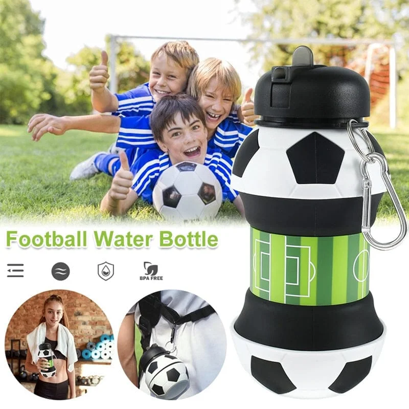 Foldable Soccer Sport Ball Water Bottle