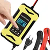 ABS Smart Battery Trickle Charger 12V 6A Automatic Smart Car Battery Charger with LCD Display Temperature Monitoring for Truck Motorcycle Boat SUV ATV and More