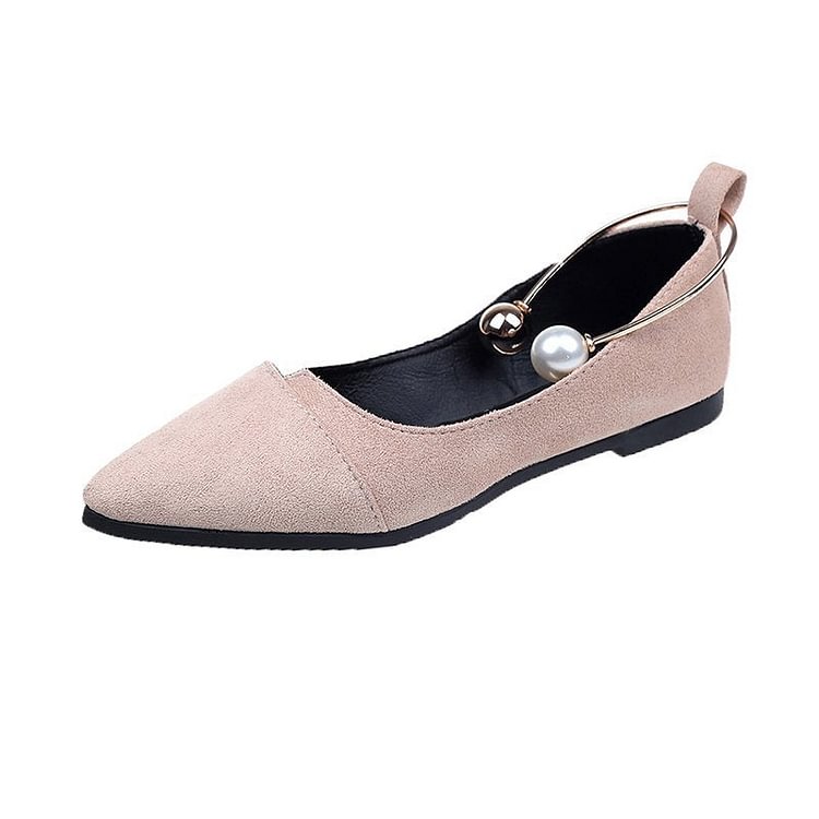 2021 New Women Suede Flats shoes Fashion Basic Pointy Toe Ballerina Ballet Flat Slip On women Shoes Q193