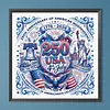 Diamond Painting -DIY Round Drill US Independence Day(40x40cm-Box)