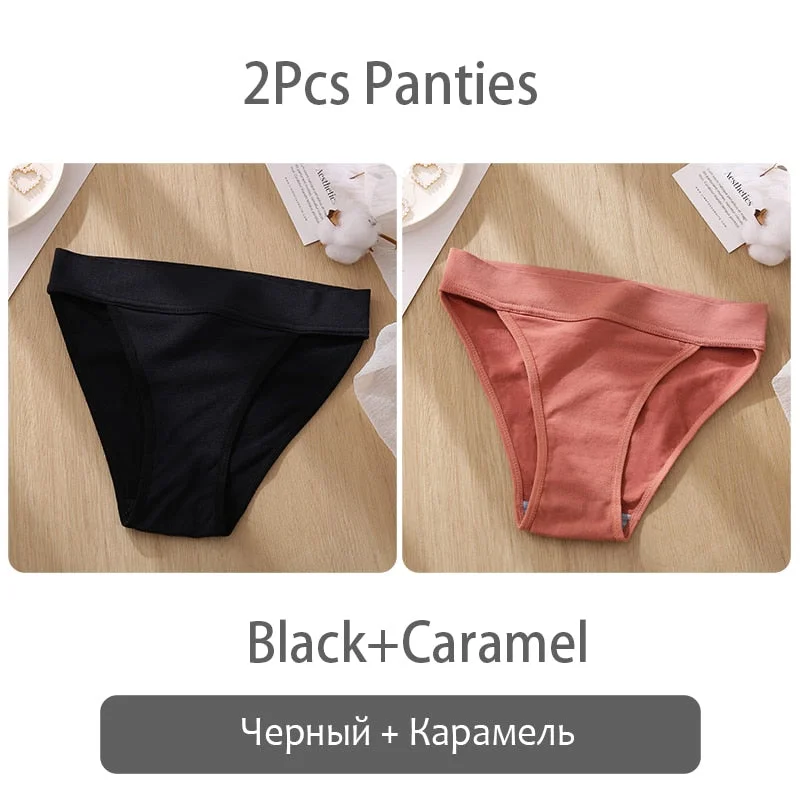 FINETOO Low-rise Women Panties Comfort Ladies Briefs Female Underpants Cotton Crotch Underwear Seamless Bikini Lingerie S-L New
