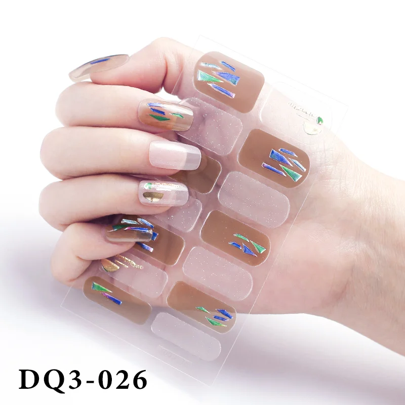 Churchf Nail Stickers Fashion Design Nail Polish Stickers Full Cover Nail Decorations for Manicure Self Adhesive Decals for Nails-Nail Inspo