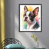 Boston Terrier Dog-11CT Stamped Cross Stitch 40*50cm/15.75*19.69in tapestrymarket