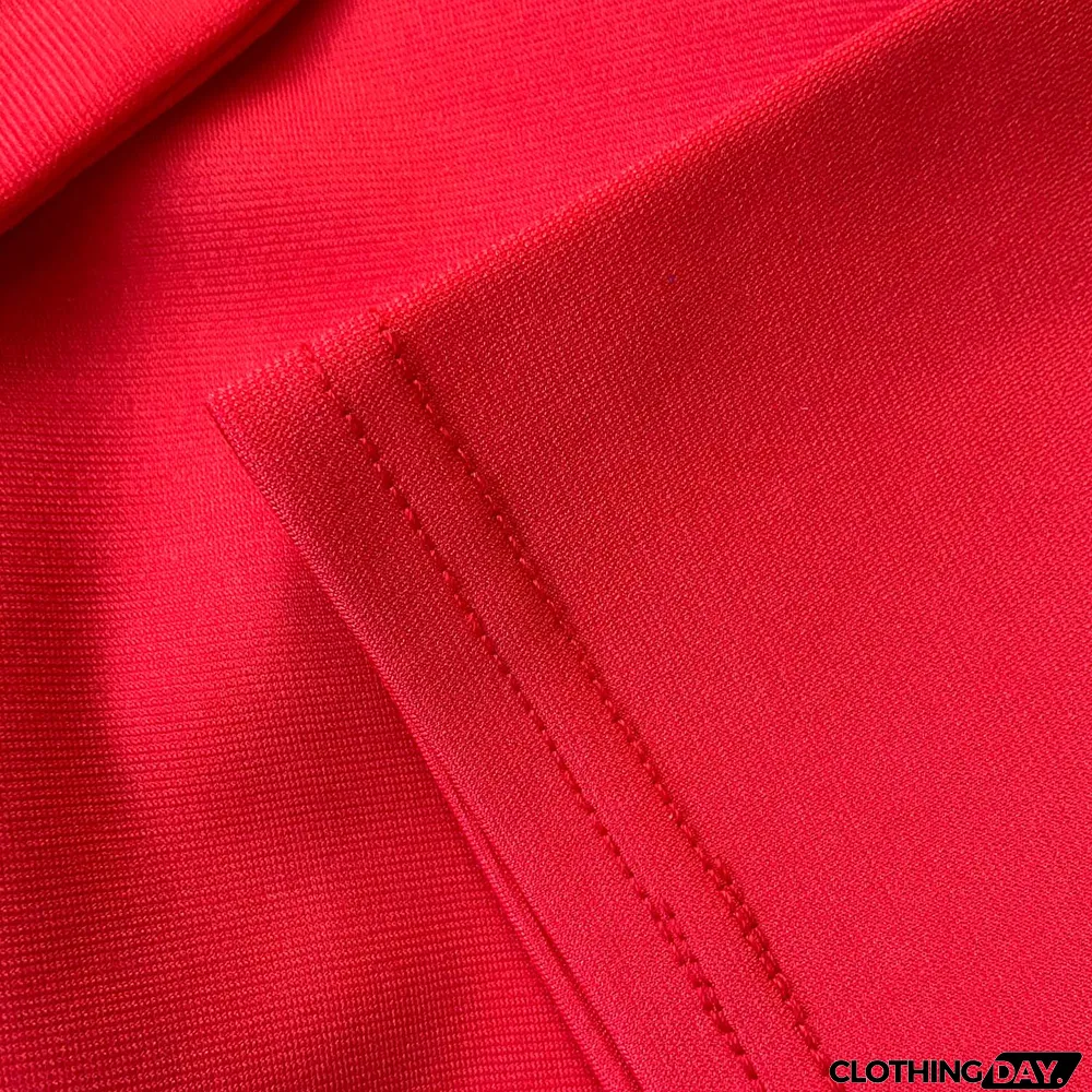 Fall Professional Red Long Sleeve Knotted Blazer Dress