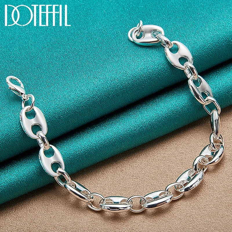 925 Sterling Silver Simple Classic Chain Bracelet For Women Man Jewelry