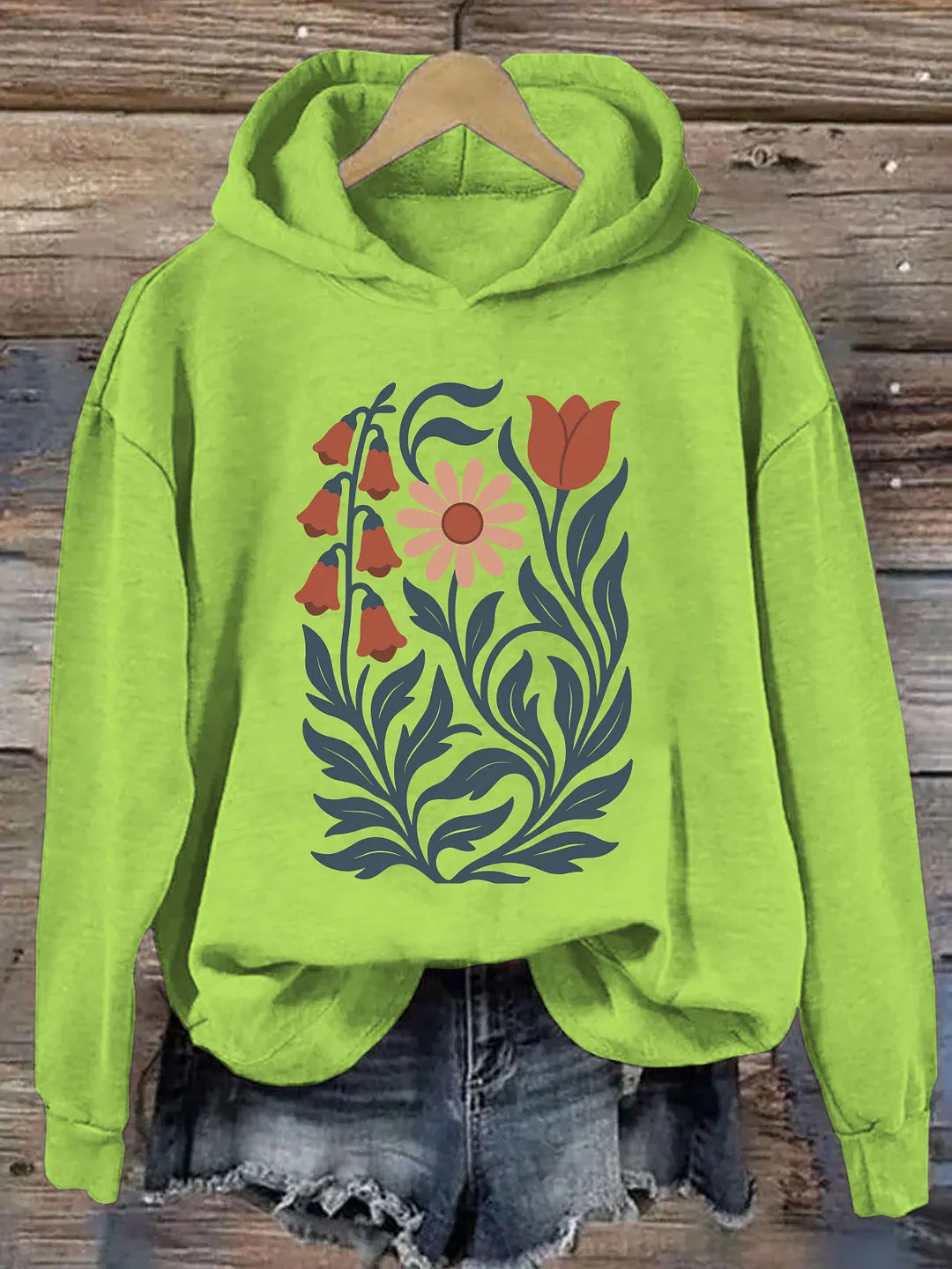 Foxglove Daisy Tulip Hoodie