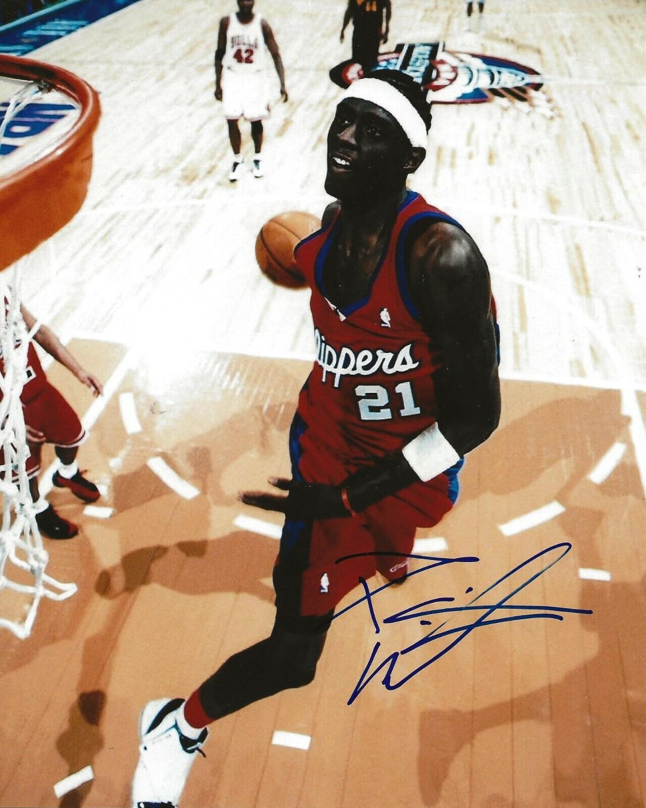 Darius Miles signed LA Los Angeles Clippers 8x10 Photo Poster painting autographed