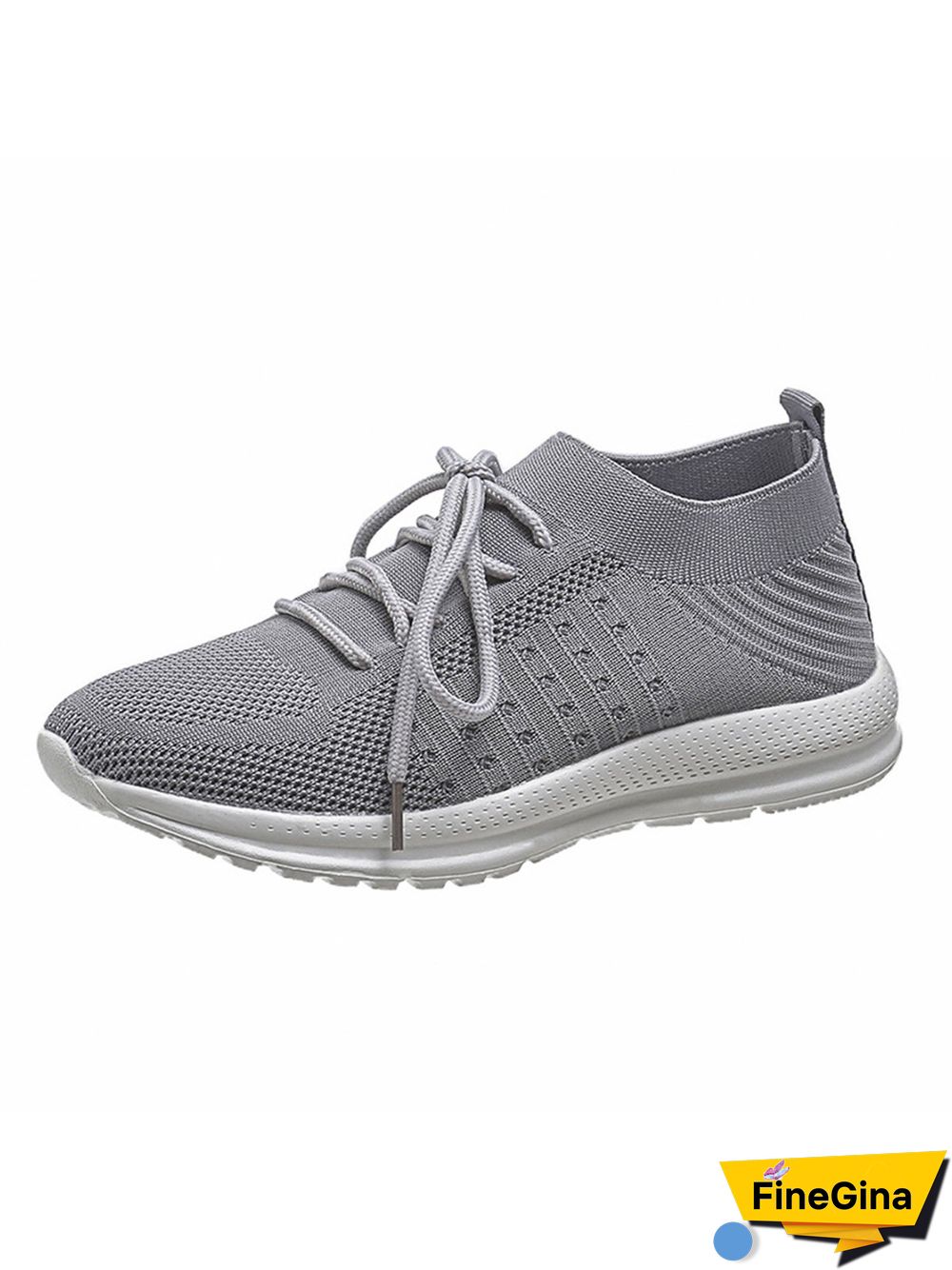 Flyknit Lightweight Soft Sole Lace-Up Sneakers