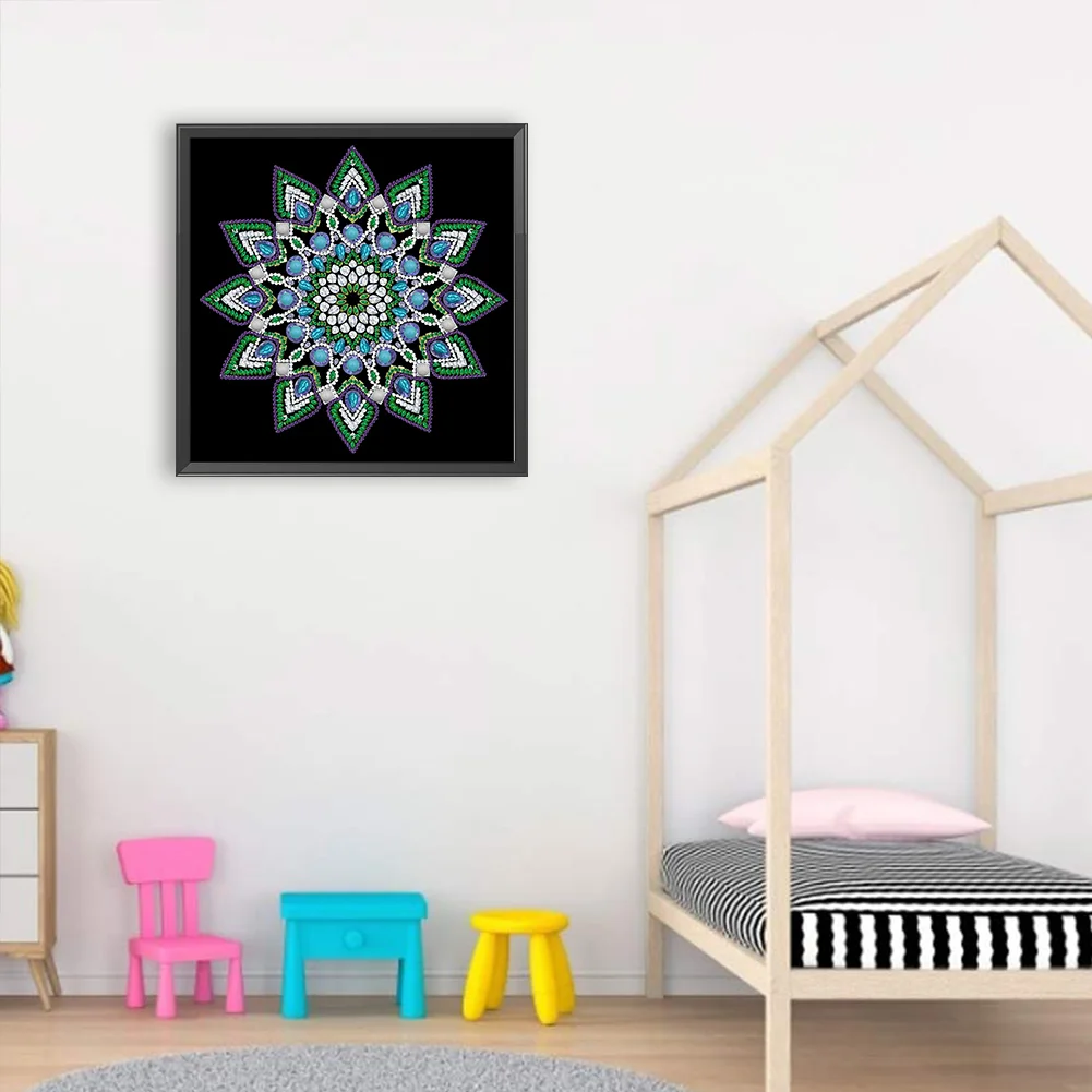 Diamond Painting - Partial Special Shaped Drill - Mandala(Canvas|30*30cm)