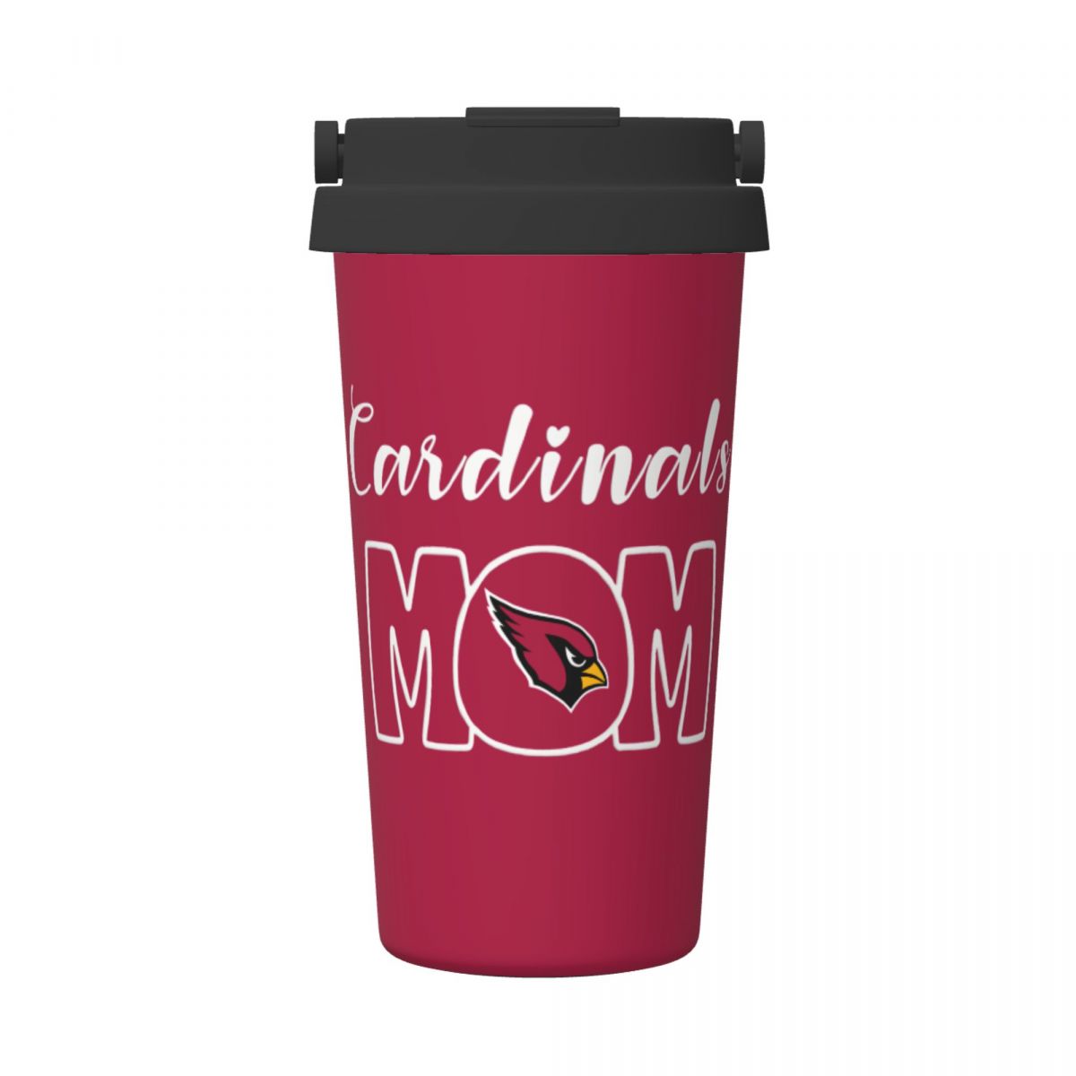 Arizona Cardinals Mom Reusable Coffee Cup with Lid and Handle