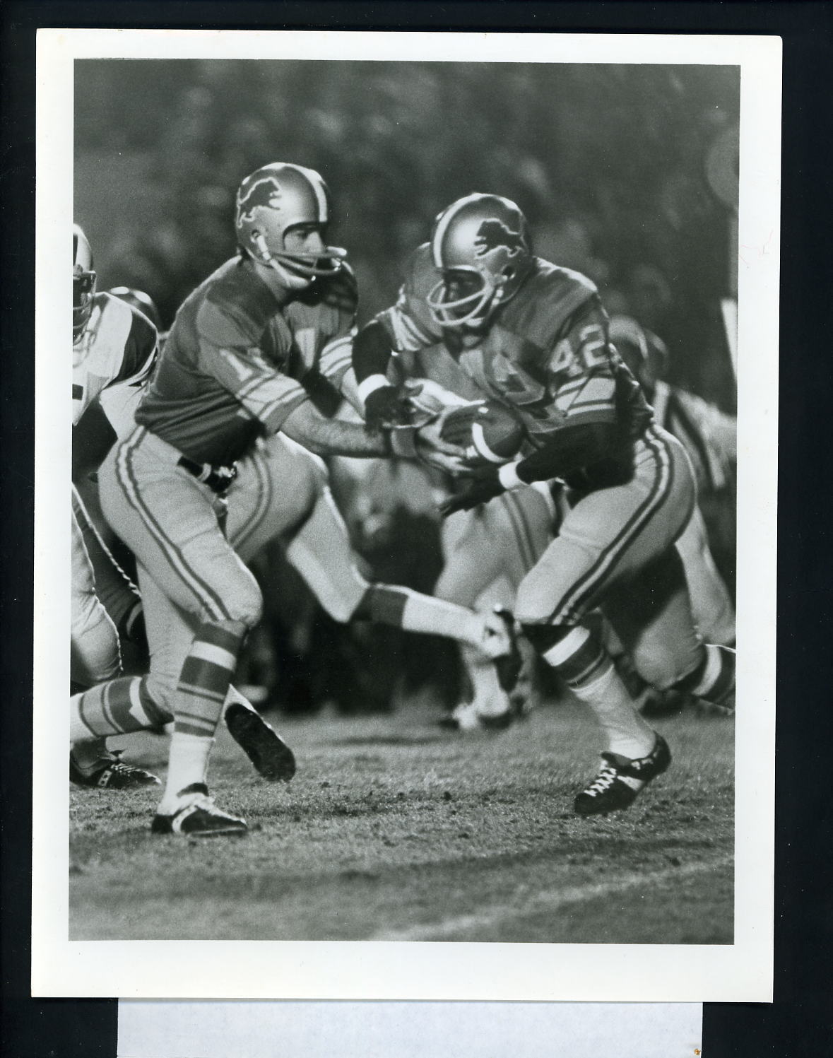 Greg Landry Altie Taylor 1972 ABC Monday Night Football Press Photo Poster painting Detroi Lions