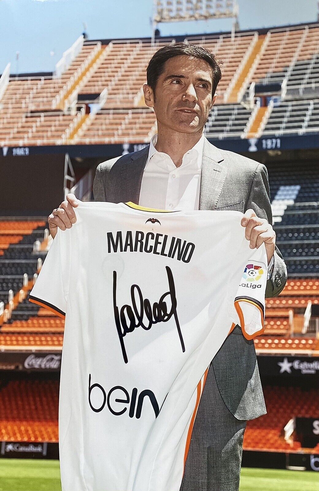 Marcelino Genuine Hand Signed Valencia CF 12x8 Photo Poster painting