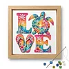 Landscape Glass Bead Partial 11CT DIY Stamped Cross Stitch Kits for Beginners Adults Home Decor Cross Stitch Art and Crafts Kits 14.04x14.04in tapestrymarket