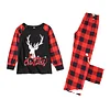 Family Christmas Printed Christmas Antlers Parent-child Pajamas