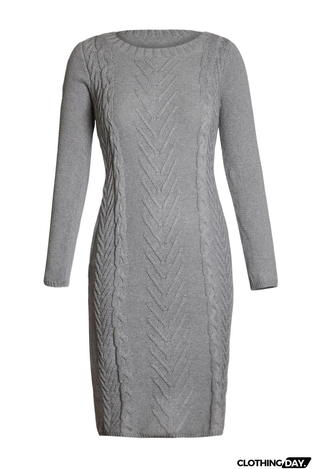 Coffee Womens Hand Knitted Sweater Dress